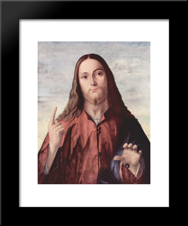 Salvator Mundi 20x24 Black Modern Wood Framed Art Print Poster by Carpaccio, Vittore