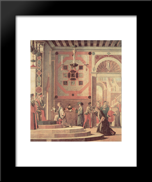The Departure Of The English Ambassadors 20x24 Black Modern Wood Framed Art Print Poster by Carpaccio, Vittore