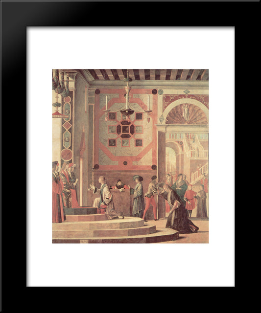 The Departure Of The English Ambassadors 20x24 Black Modern Wood Framed Art Print Poster by Carpaccio, Vittore