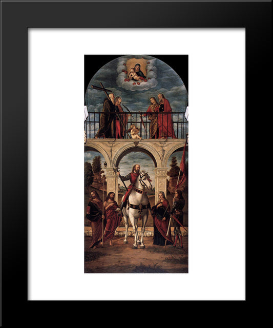 The Glory Of St. Vidal 20x24 Black Modern Wood Framed Art Print Poster by Carpaccio, Vittore