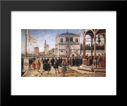The Repatriation Of The English Ambassadors 20x24 Black Modern Wood Framed Art Print Poster by Carpaccio, Vittore