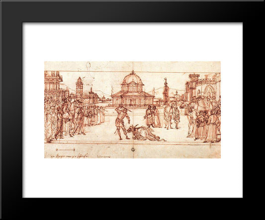 The Triumph Of St George 20x24 Black Modern Wood Framed Art Print Poster by Carpaccio, Vittore