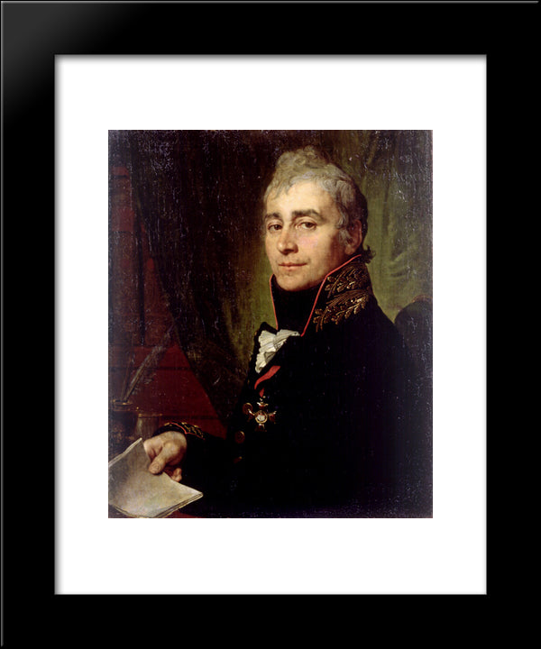 Alexander Fedoseevich Bestuzhev 20x24 Black Modern Wood Framed Art Print Poster by Borovikovsky, Vladimir