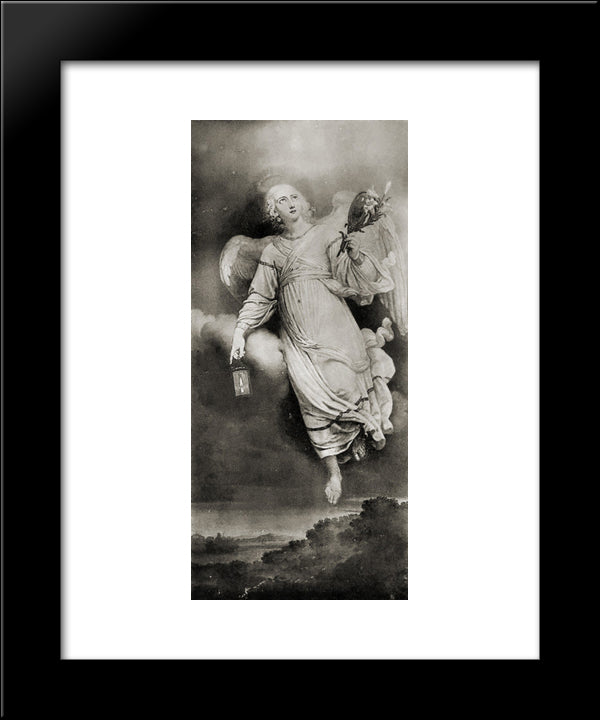 Archangel Gavriil 20x24 Black Modern Wood Framed Art Print Poster by Borovikovsky, Vladimir