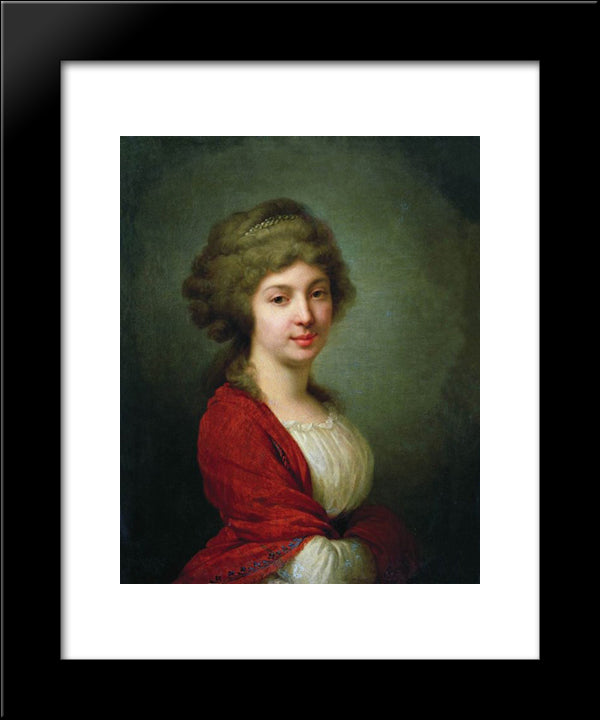 Countess Vera Zavadovskaya 20x24 Black Modern Wood Framed Art Print Poster by Borovikovsky, Vladimir