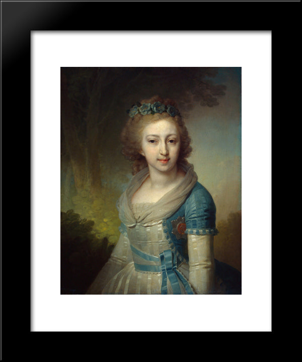 Grand Duchess Elena Pavlovna Of Russia 20x24 Black Modern Wood Framed Art Print Poster by Borovikovsky, Vladimir