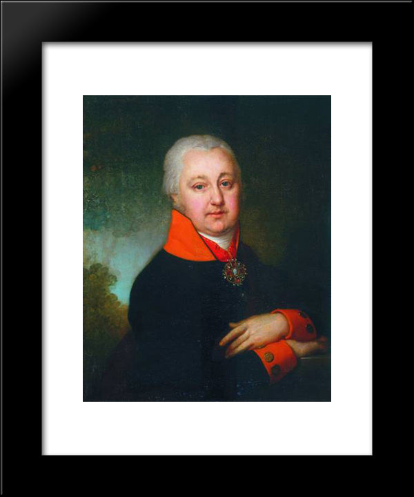 Nikolai Mikhailovich Yakovlev 20x24 Black Modern Wood Framed Art Print Poster by Borovikovsky, Vladimir