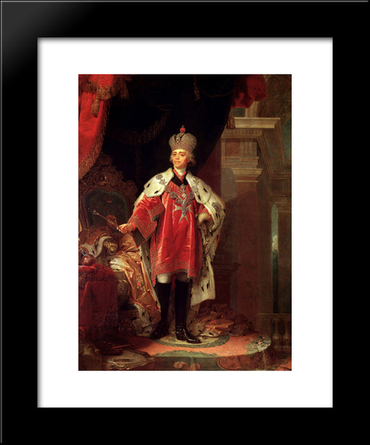 Paul I 20x24 Black Modern Wood Framed Art Print Poster by Borovikovsky, Vladimir