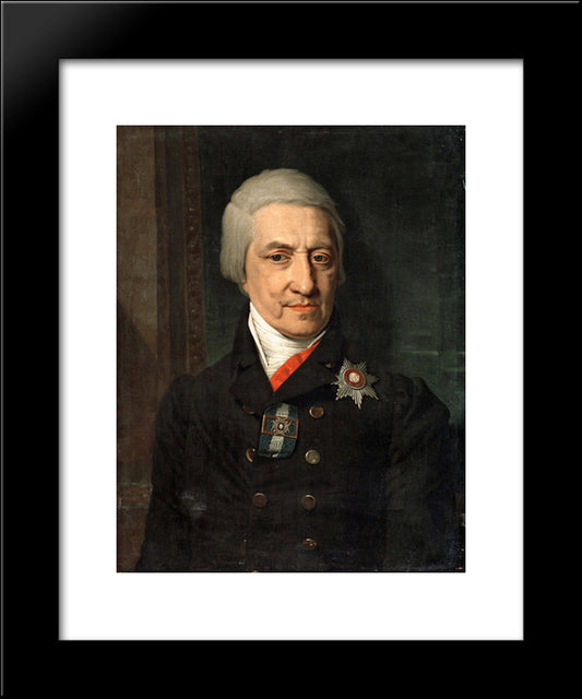 Portrait Of Koshelev 20x24 Black Modern Wood Framed Art Print Poster by Borovikovsky, Vladimir