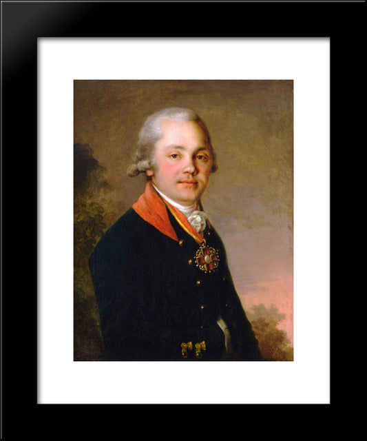 Portrait Of Alexander Dmitrievich Arseniev 20x24 Black Modern Wood Framed Art Print Poster by Borovikovsky, Vladimir