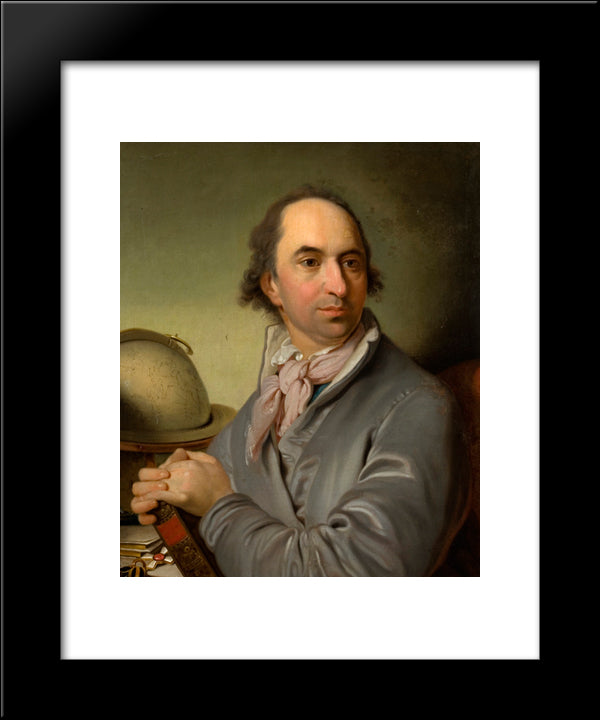 Portrait Of Alexander Semenovitsch Chvostov 20x24 Black Modern Wood Framed Art Print Poster by Borovikovsky, Vladimir