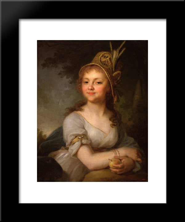 Portrait Of E. N. Arsenyeva 20x24 Black Modern Wood Framed Art Print Poster by Borovikovsky, Vladimir