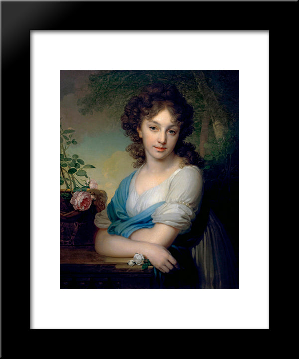 Portrait Of Elena Alexandrovna Naryshkina 20x24 Black Modern Wood Framed Art Print Poster by Borovikovsky, Vladimir