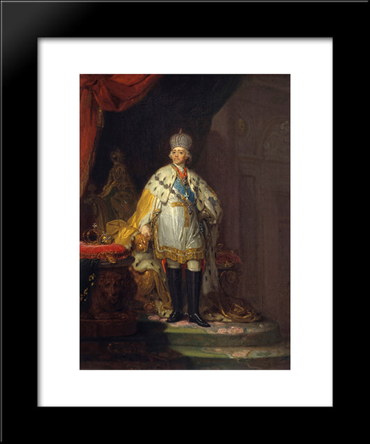 Portrait Of Emperor Paul I 20x24 Black Modern Wood Framed Art Print Poster by Borovikovsky, Vladimir