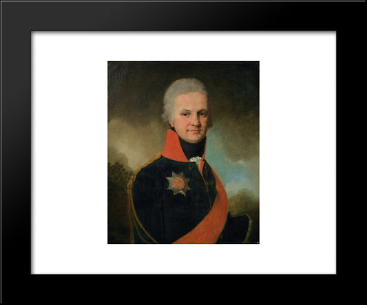 Portrait Of Khristofor Von Benckendorff 20x24 Black Modern Wood Framed Art Print Poster by Borovikovsky, Vladimir