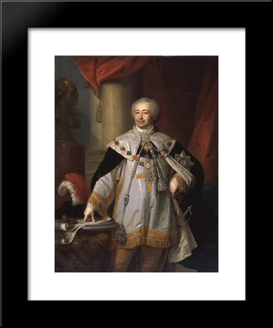 Portrait Of Prince A. B. Kurakin 20x24 Black Modern Wood Framed Art Print Poster by Borovikovsky, Vladimir