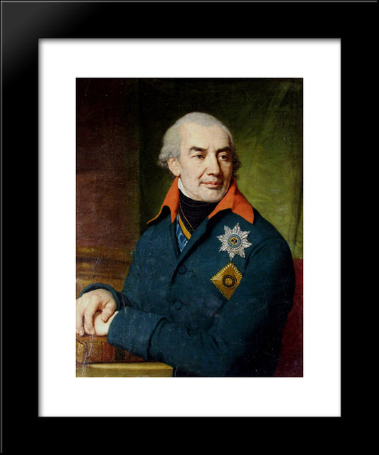 Portrait Of Prince G S Volkonsky 20x24 Black Modern Wood Framed Art Print Poster by Borovikovsky, Vladimir