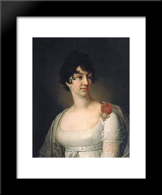 Portrait Of S. A. Rayevskaya 20x24 Black Modern Wood Framed Art Print Poster by Borovikovsky, Vladimir