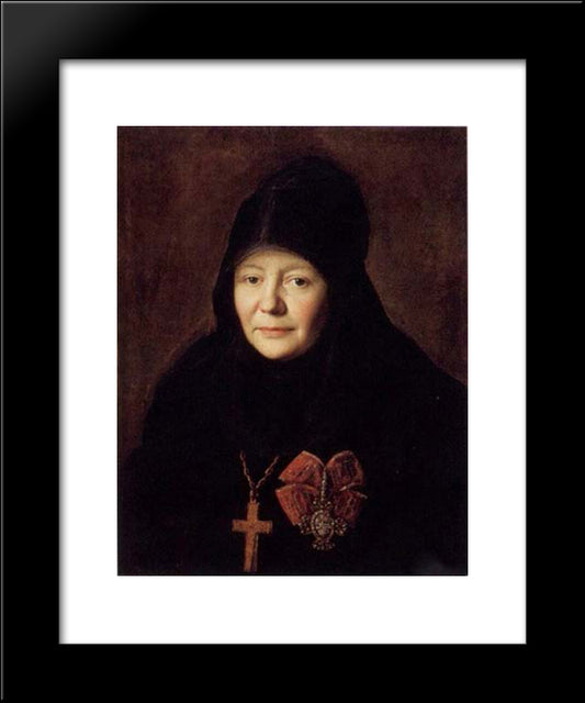 Portrait Of Yekaterina Kropotova 20x24 Black Modern Wood Framed Art Print Poster by Borovikovsky, Vladimir