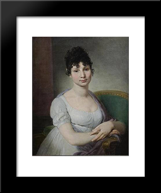 Praskovia Bestuzhev 20x24 Black Modern Wood Framed Art Print Poster by Borovikovsky, Vladimir