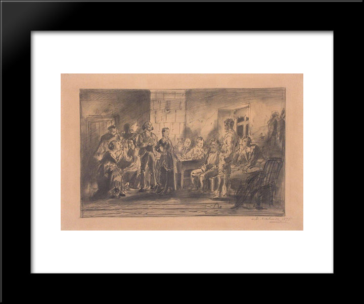 A Party 20x24 Black Modern Wood Framed Art Print Poster by Makovsky, Vladimir