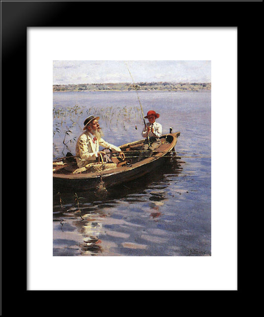 Fisher. Finland. 20x24 Black Modern Wood Framed Art Print Poster by Makovsky, Vladimir