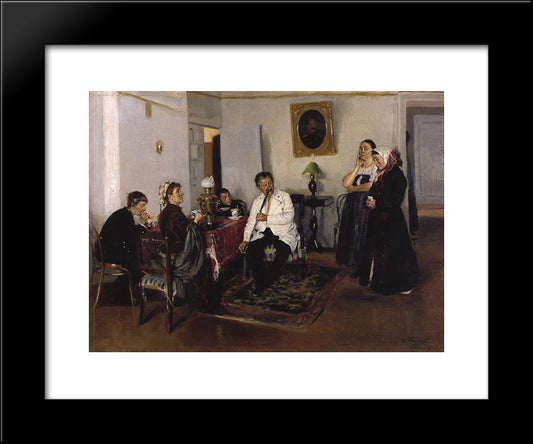 Hiring A Servants 20x24 Black Modern Wood Framed Art Print Poster by Makovsky, Vladimir