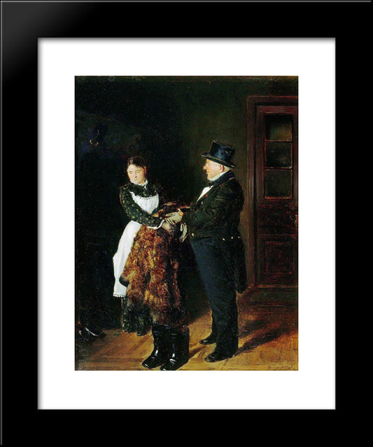 In The Hall 20x24 Black Modern Wood Framed Art Print Poster by Makovsky, Vladimir