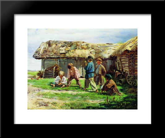 Knuckles 20x24 Black Modern Wood Framed Art Print Poster by Makovsky, Vladimir