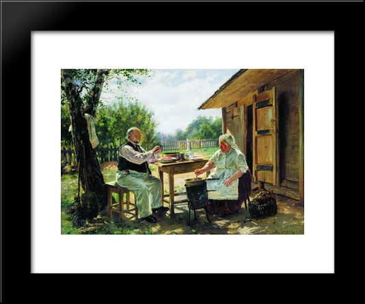 Making Jam 20x24 Black Modern Wood Framed Art Print Poster by Makovsky, Vladimir