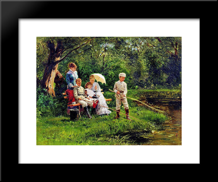 Midday Sun 20x24 Black Modern Wood Framed Art Print Poster by Makovsky, Vladimir