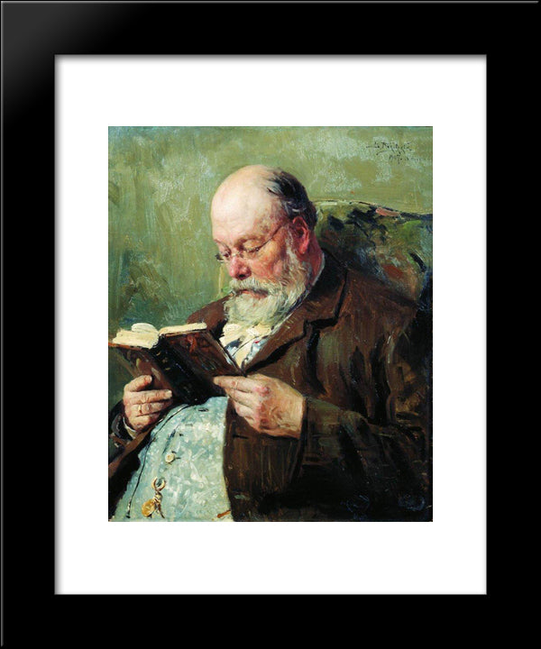 Portrait Of Academician Ivan Yanzhul 20x24 Black Modern Wood Framed Art Print Poster by Makovsky, Vladimir