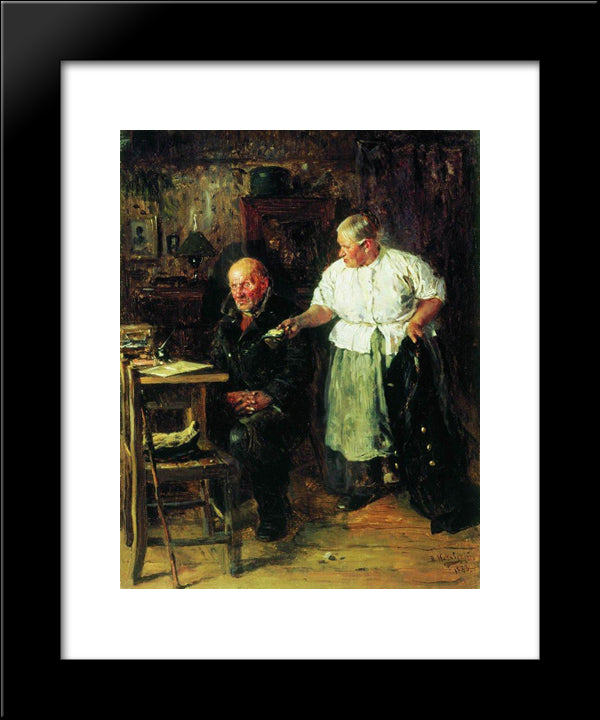 Reprimand 20x24 Black Modern Wood Framed Art Print Poster by Makovsky, Vladimir