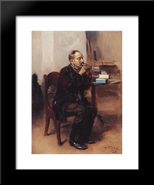 Tobacco Taster 20x24 Black Modern Wood Framed Art Print Poster by Makovsky, Vladimir