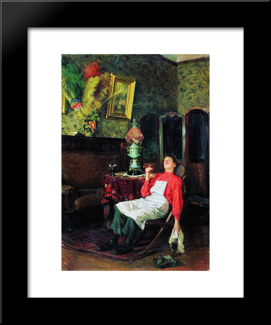 Without A Master 20x24 Black Modern Wood Framed Art Print Poster by Makovsky, Vladimir