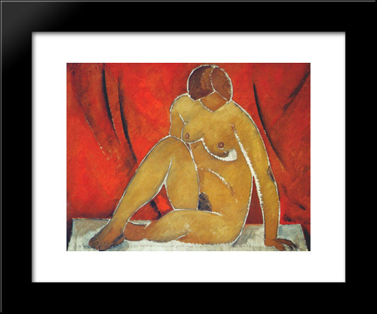 Artist'S Model 20x24 Black Modern Wood Framed Art Print Poster by Tatlin, Vladimir