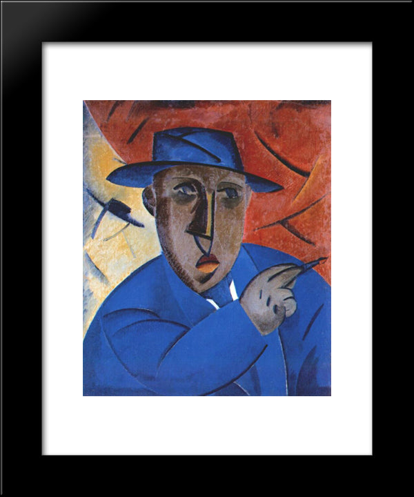 Portrait Of The Artist 20x24 Black Modern Wood Framed Art Print Poster by Tatlin, Vladimir