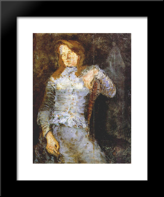 Woman'S Portrait 20x24 Black Modern Wood Framed Art Print Poster by Tatlin, Vladimir