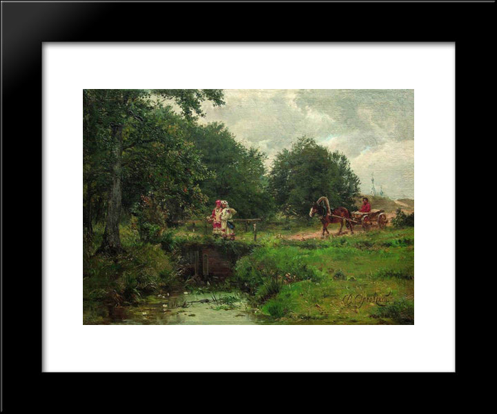At The Dam 20x24 Black Modern Wood Framed Art Print Poster by Orlovsky, Volodymyr