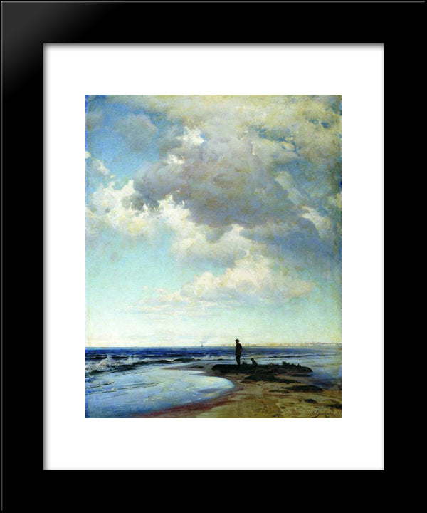 At The Seashore 20x24 Black Modern Wood Framed Art Print Poster by Orlovsky, Volodymyr