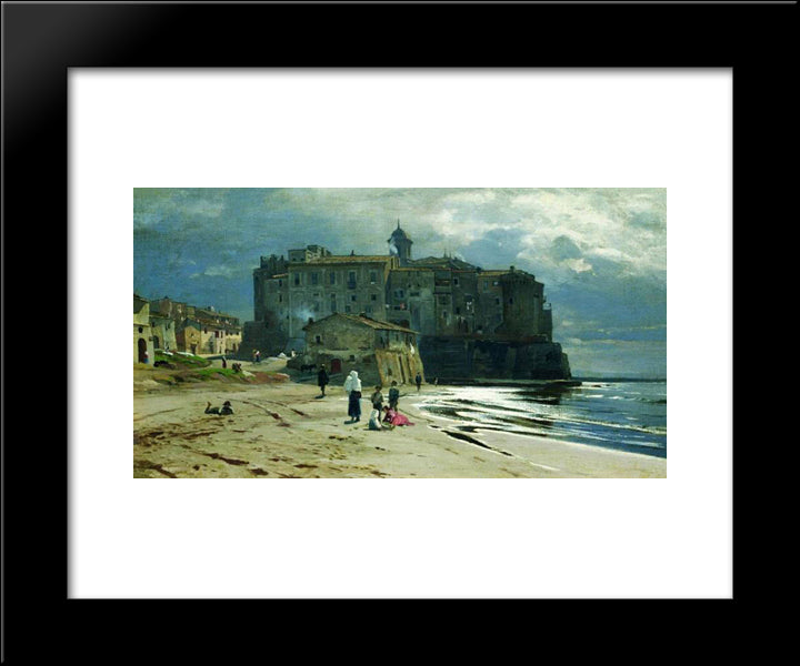 City On The Seashore 20x24 Black Modern Wood Framed Art Print Poster by Orlovsky, Volodymyr
