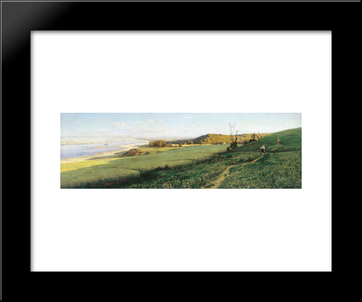 Dnieper River 20x24 Black Modern Wood Framed Art Print Poster by Orlovsky, Volodymyr