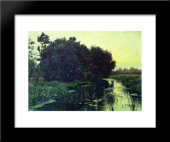 River 20x24 Black Modern Wood Framed Art Print Poster by Orlovsky, Volodymyr
