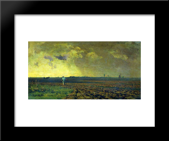 Sowing 20x24 Black Modern Wood Framed Art Print Poster by Orlovsky, Volodymyr