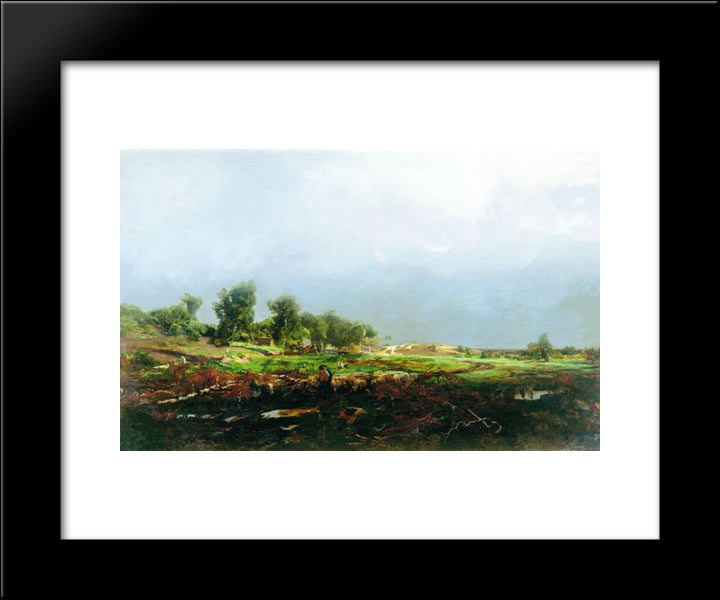 Storm In The Field 20x24 Black Modern Wood Framed Art Print Poster by Orlovsky, Volodymyr