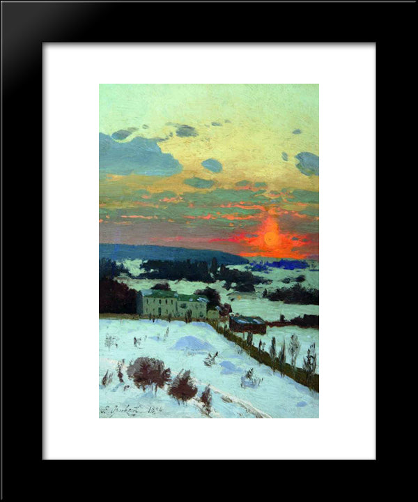 Sunset 20x24 Black Modern Wood Framed Art Print Poster by Orlovsky, Volodymyr