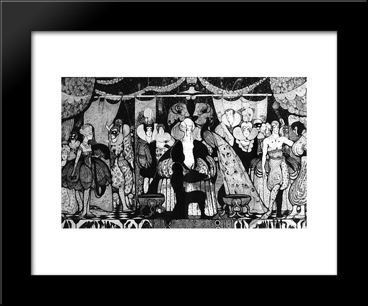 Carnival 20x24 Black Modern Wood Framed Art Print Poster by Maksymovych, Vsevolod