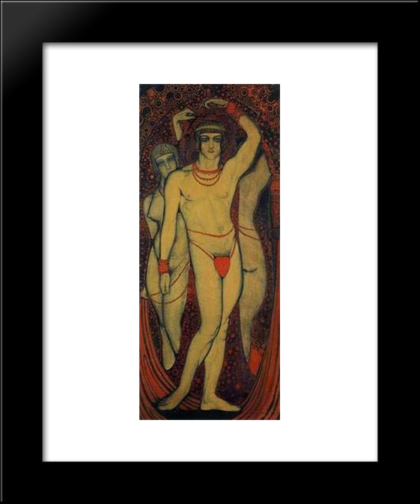 Nudism 20x24 Black Modern Wood Framed Art Print Poster by Maksymovych, Vsevolod
