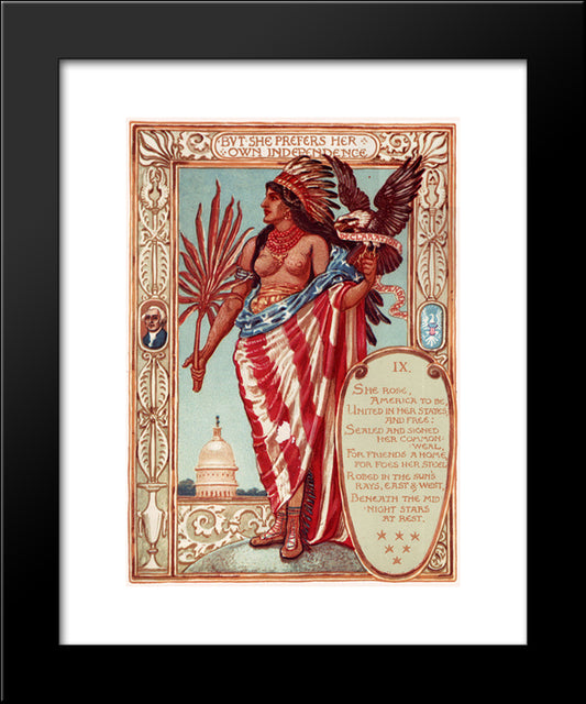 Declaration Of Independence 20x24 Black Modern Wood Framed Art Print Poster by Crane, Walter