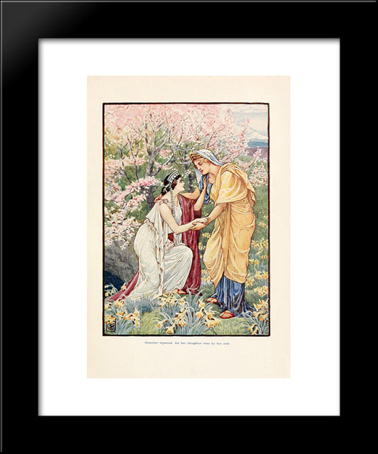 Demeter Rejoiced, For Her Daughter Was By Her Side 20x24 Black Modern Wood Framed Art Print Poster by Crane, Walter
